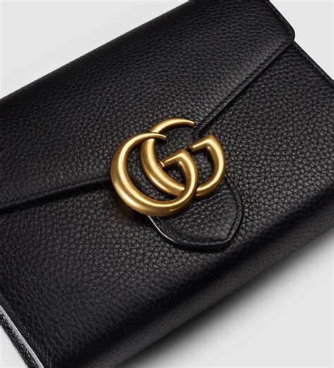 gucci marmont 2.0 wallet on chain|Gucci Marmont leather mini chain bag.